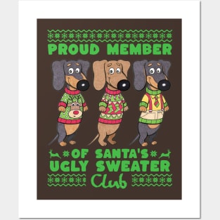 Funny Ugly Sweater Christmas Club Posters and Art